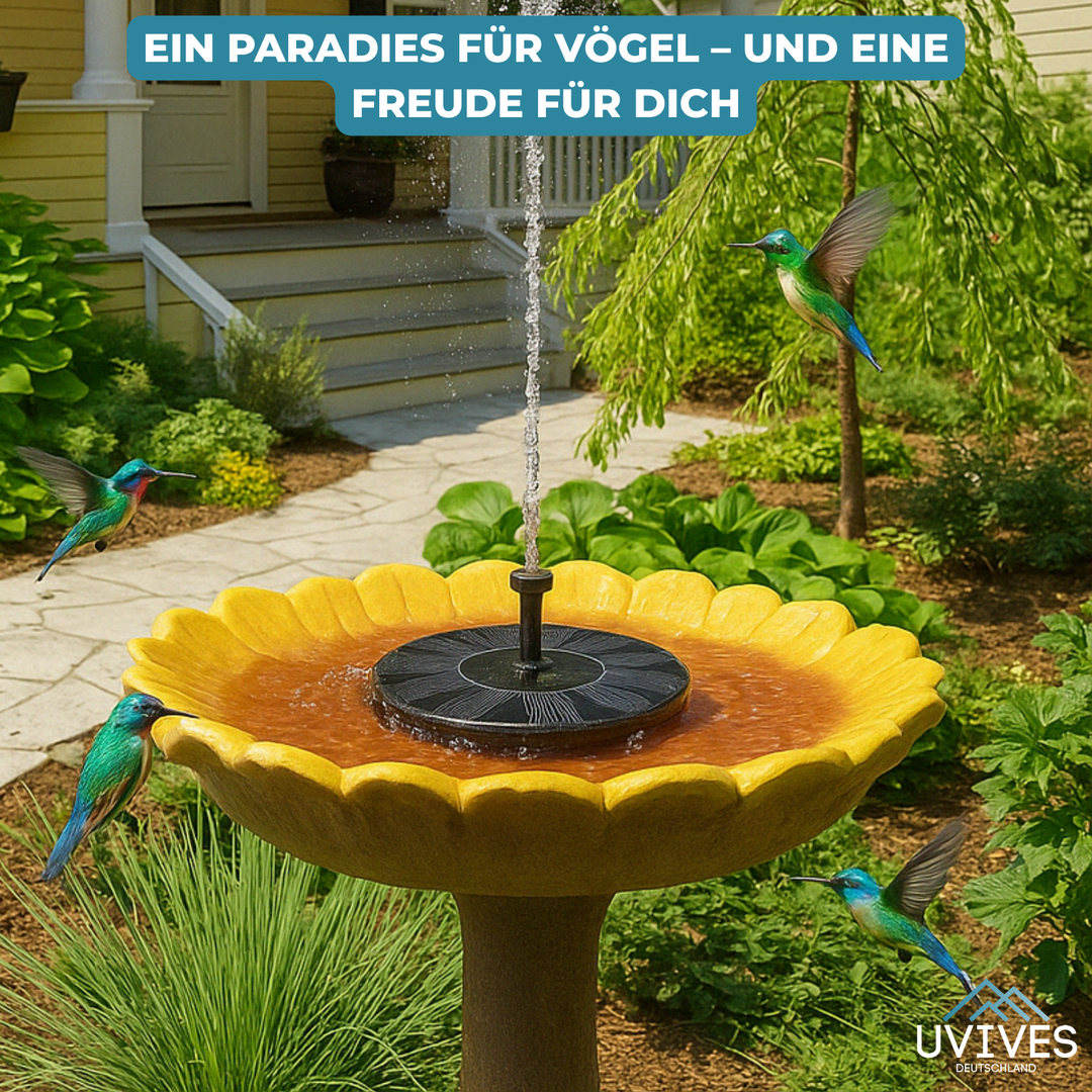 AquaBloom™ – Fontaine solaire pour tranquillité et élégance dans le jardin