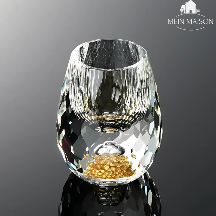 Verre à shot en cristal GemChisel | Design luxueux avec paillettes | Stable & Taillé à la main | 10 ml
