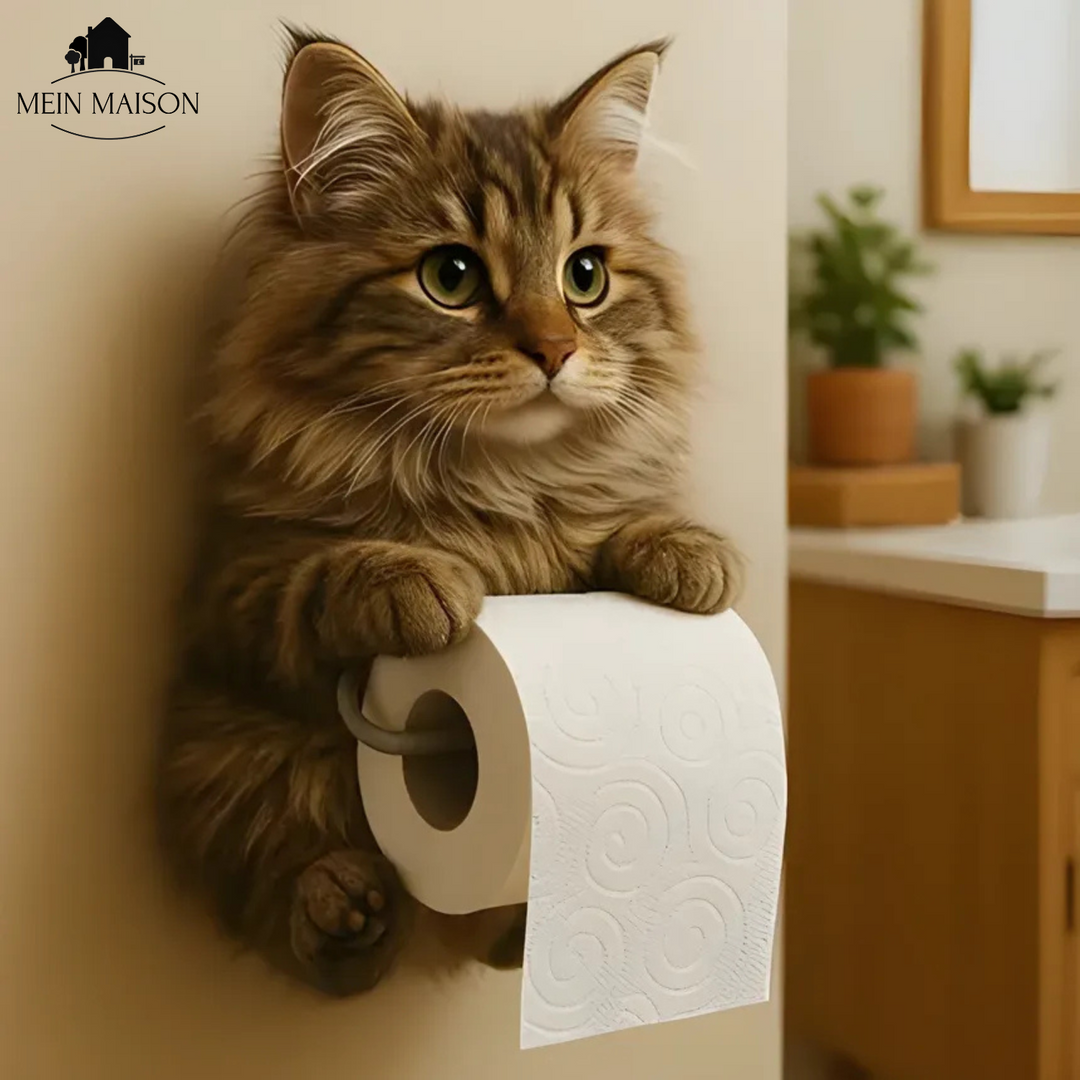 PurrRoll – Le charmant porte-papier toilette pour chats !