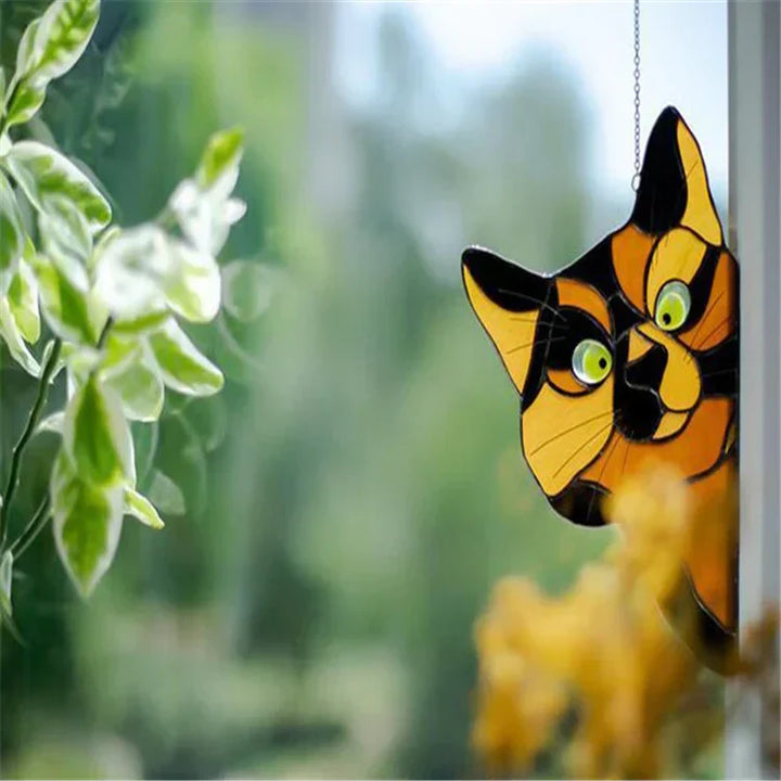 CatPeek – Attrape-soleil en chat fait main pour votre fenêtre !