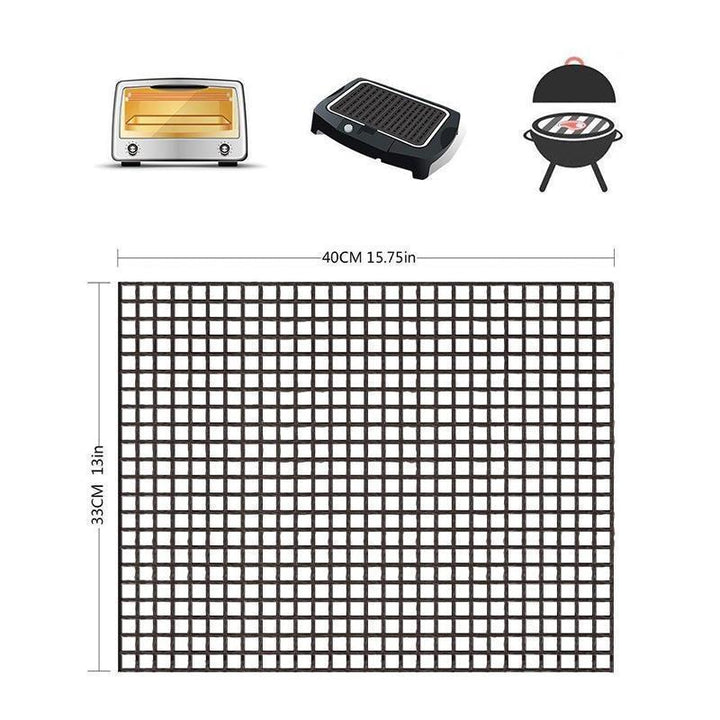 Grillfine BBQ Grillnetz / Tapis de Grill | Antiadhésif & Réutilisable | Résistant à la chaleur jusqu'à 370 °C | Pour Viande, Poisson & Légumes