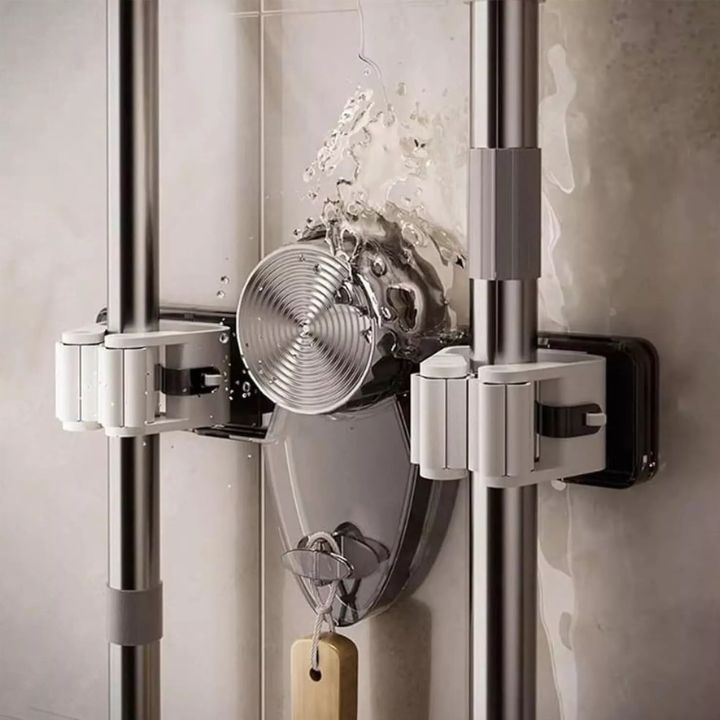 1+1 GRATUIT | GripMate – Maintien sûr pour balais et serpillières sans perçage