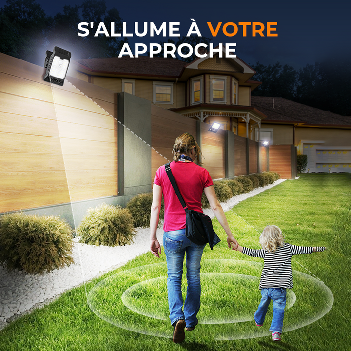 Lumière solaire extérieure à clip