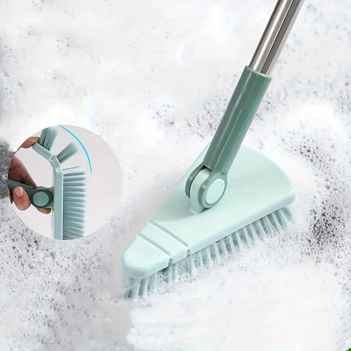 Brosse de sol multifonction SCRUBELLO | Poignée en aluminium réglable | Poils durs | Pour salle de bain, cuisine et balcon