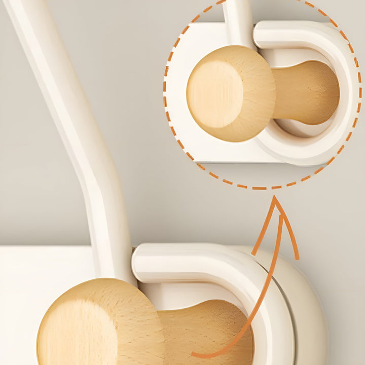 Crochets muraux Doppelreihe OrgaHook | Acier inoxydable | Gain de place & sans perçage | Pour cuisine, salle de bain & portes