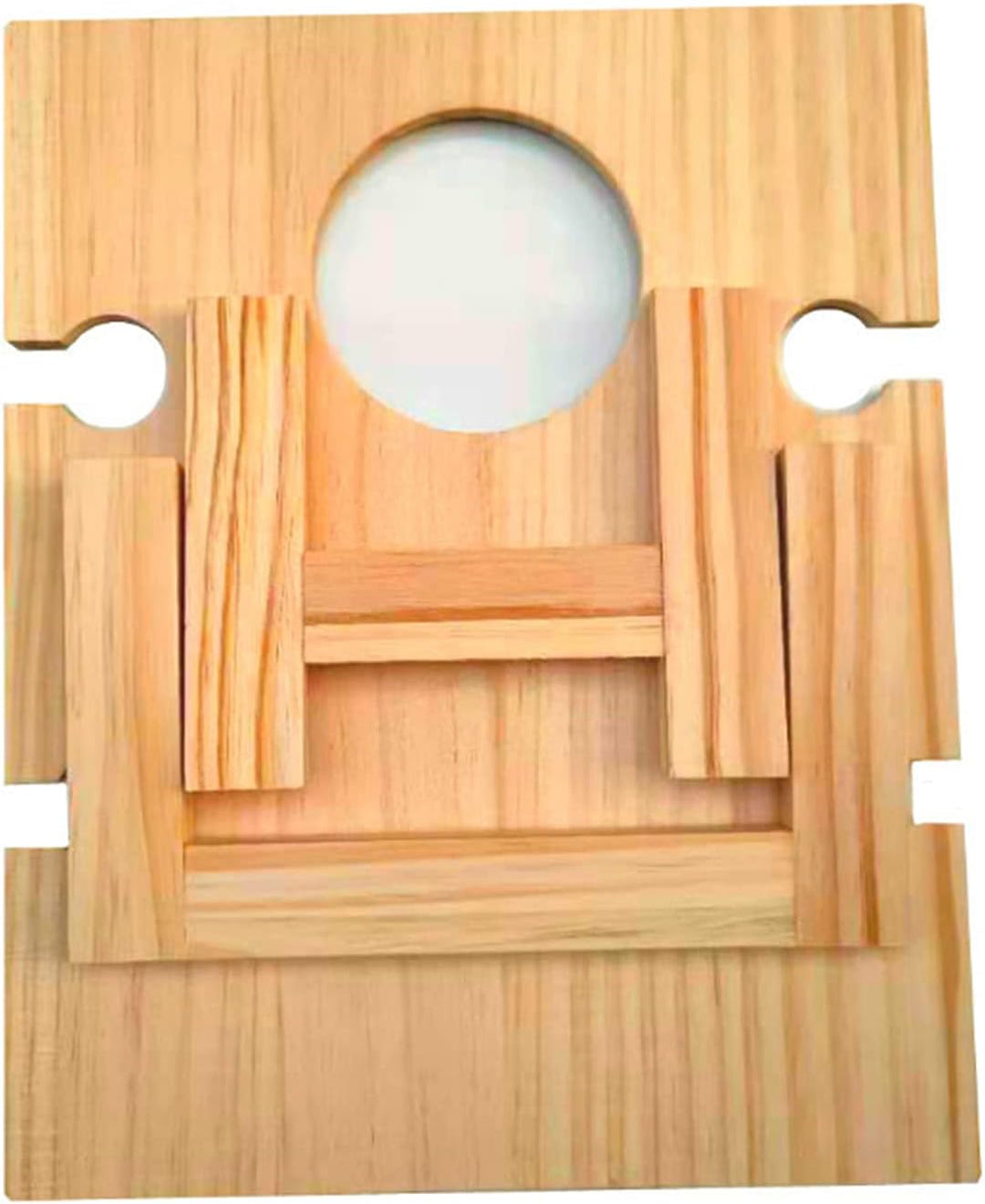 Table à vin portable Vinlora FoldWood | Pliable & Mobile | En bois | Avec porte-bouteilles & porte-verres | Pour pique-nique, jardin & camping
