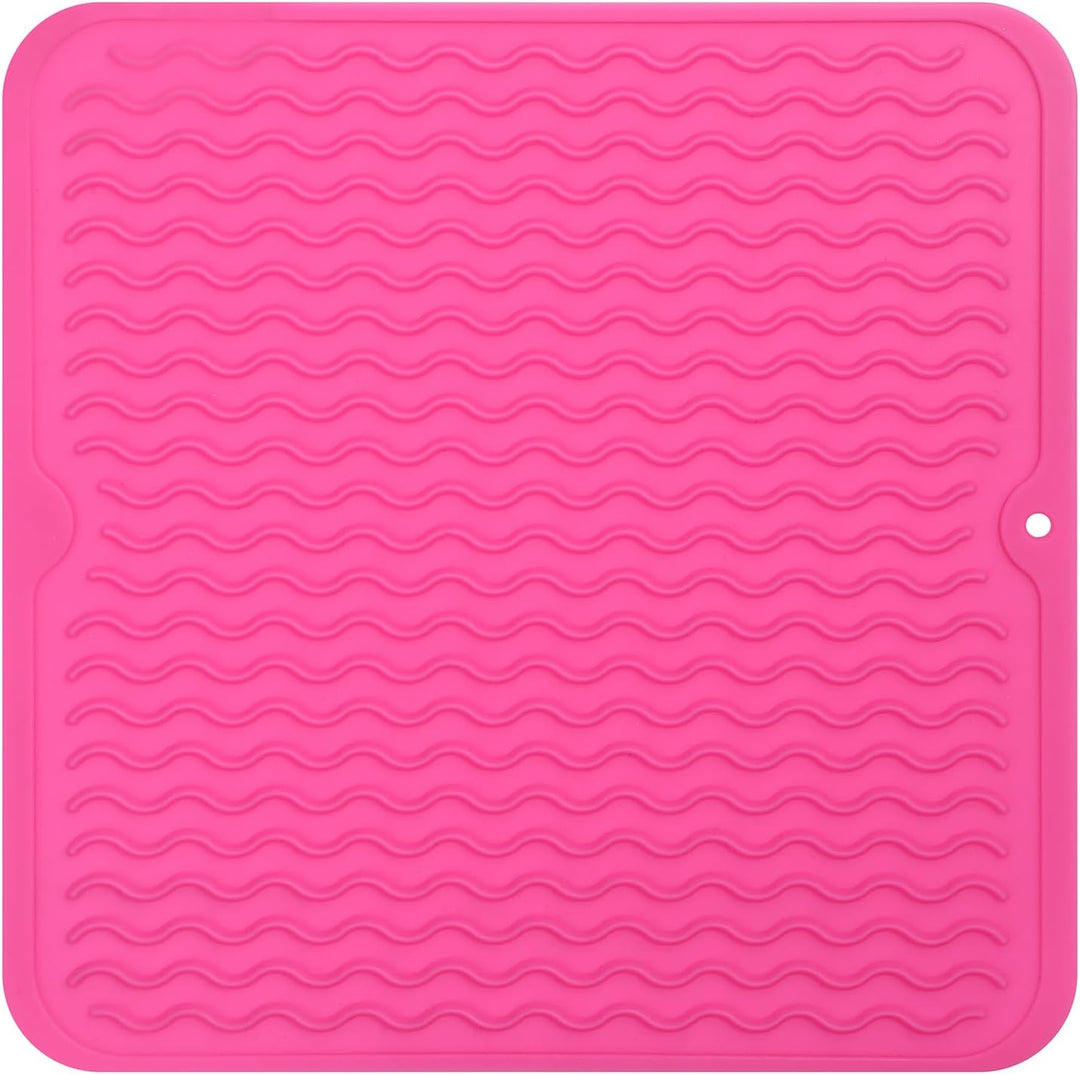 KÜCHENWELLA Tapis de Cuisine en Silicone | Résistant à la Chaleur & Antidérapant | Tapis d'égouttage, Insert de Réfrigérateur & de Tiroir | Sans BPA & Facile à Nettoyer