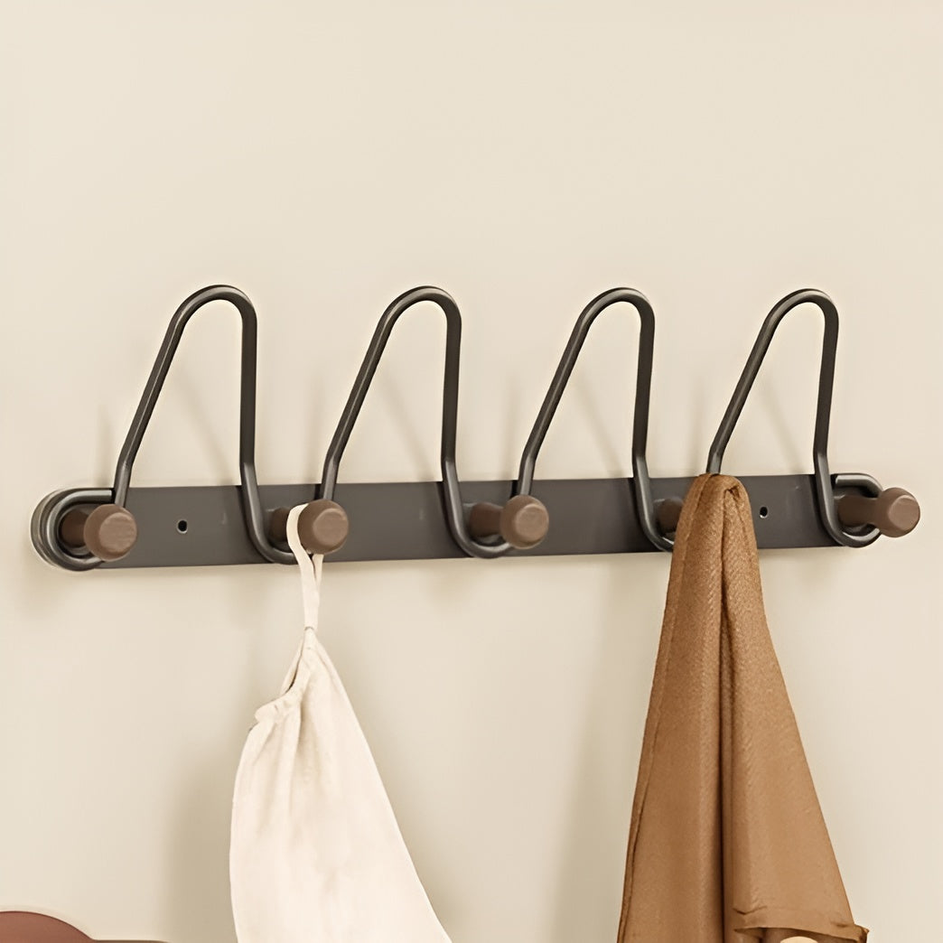Crochets muraux Doppelreihe OrgaHook | Acier inoxydable | Gain de place & sans perçage | Pour cuisine, salle de bain & portes