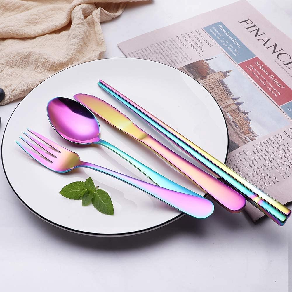 Set de couverts GoCutlery | 4 pièces pour emporter | Acier inoxydable & sans BPA | Avec étui de transport