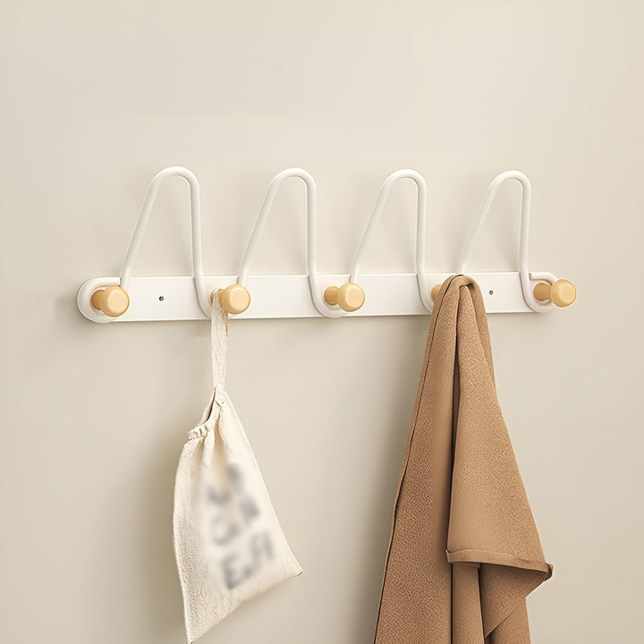 Crochets muraux Doppelreihe OrgaHook | Acier inoxydable | Gain de place & sans perçage | Pour cuisine, salle de bain & portes