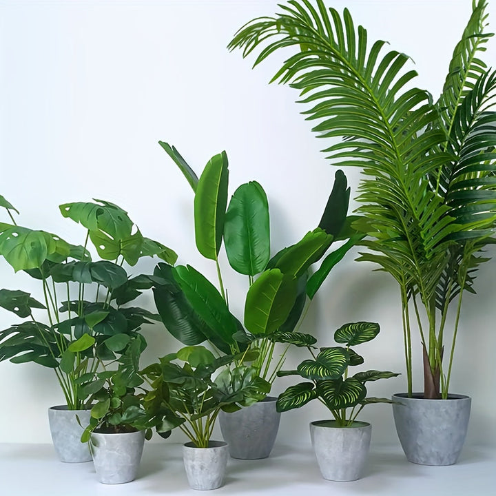 Ensemble de pots de fleurs Floraforma 6 pièces Rond | Avec drainage | Résistant aux intempéries & Moderne | Pour Intérieur & Extérieur