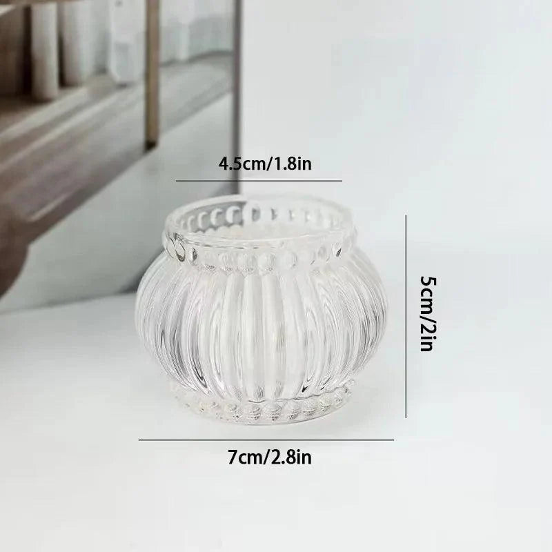 Élégant étage de lysestage en verre texturé bølget