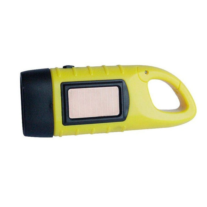 Lampe de poche solaire Solavix | Fonctionnement à manivelle & solaire | Robuste & compact | Lampe de secours LED pour l'extérieur & les urgences