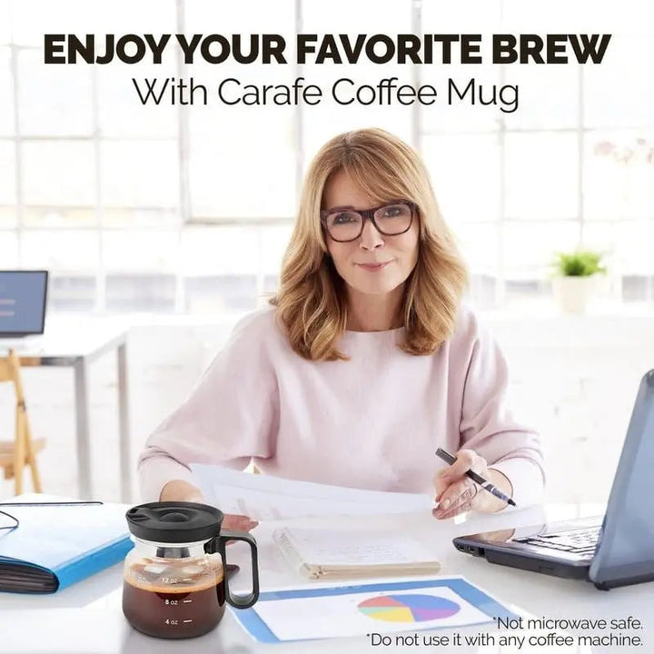 BrewMate – Tasse en verre élégante avec design de cafetière