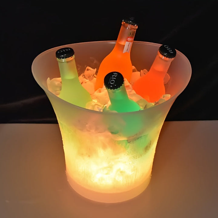 LumiChill Seau à Glace LED | Seau de 5L | Fonctionne sur Batterie | Décoration de Fête & Événement