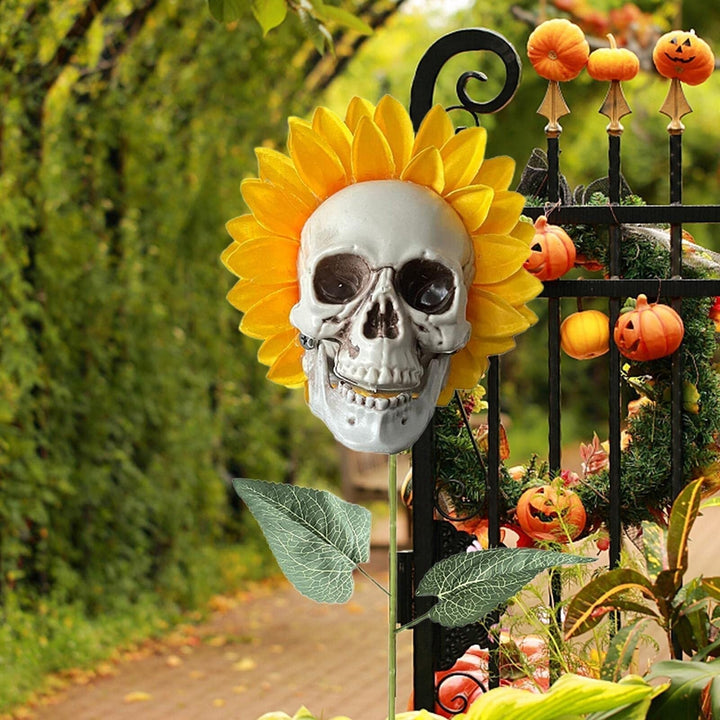 BloomSkull – La fascinante et belle fleur de tournesol, parfaite pour Halloween !