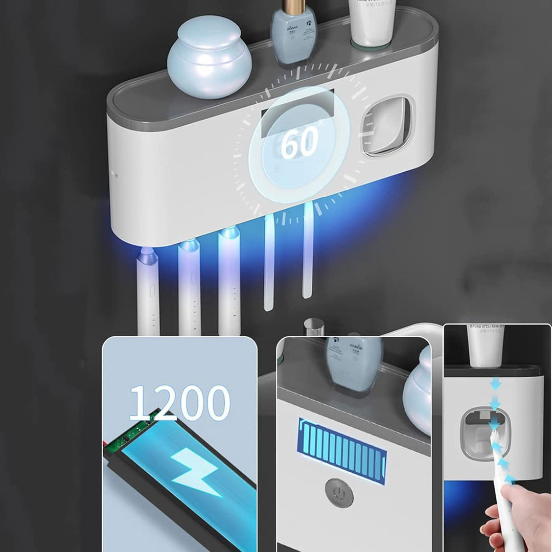 UVShield – Support de brosse à dents hygiénique avec dosage intelligent !