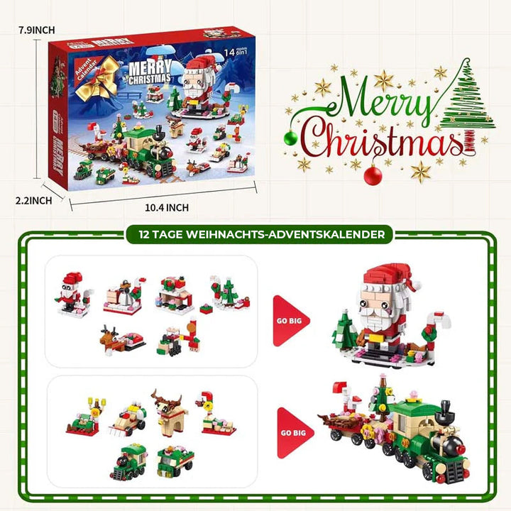BuildaTree™ – Calendrier de l'Avent avec des pièces de sapin de Noël