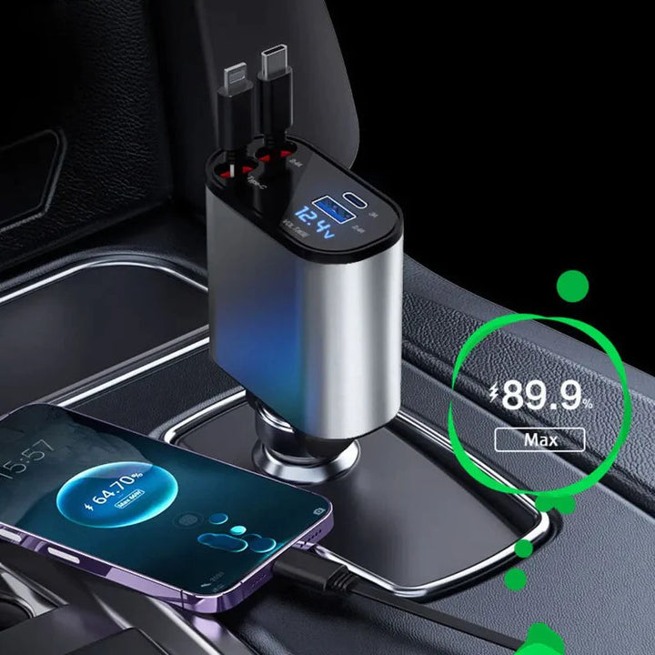 QuadCharge - Chargeur rapide enroulable pour voiture