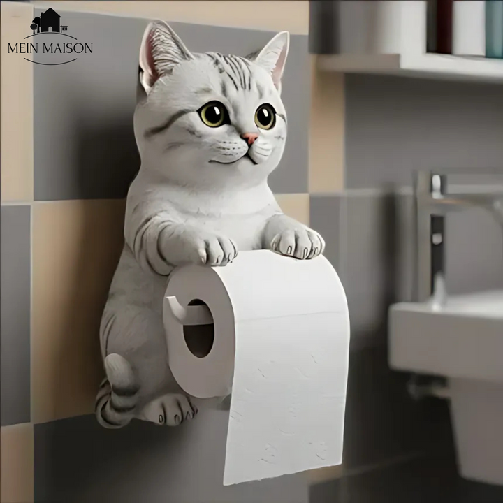 PurrRoll – Le charmant porte-papier toilette pour chats !