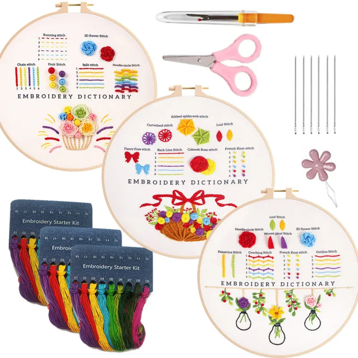 2+1 GRATUIT | CraftThreader - Ensemble d'exercices de point de broderie