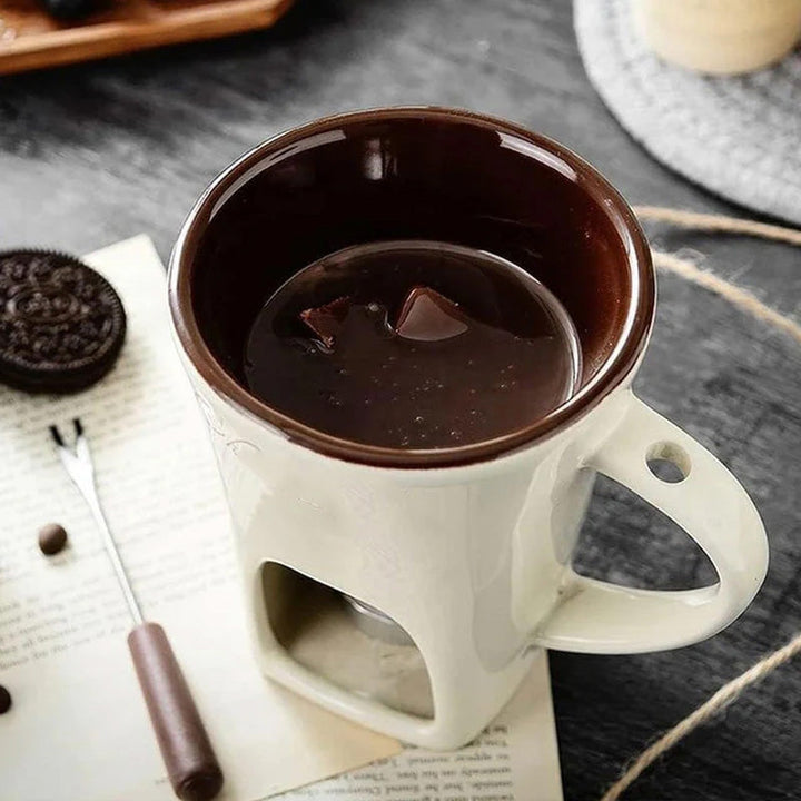 ChocoLuxe – Bol à fondue en céramique pour fromage et chocolat