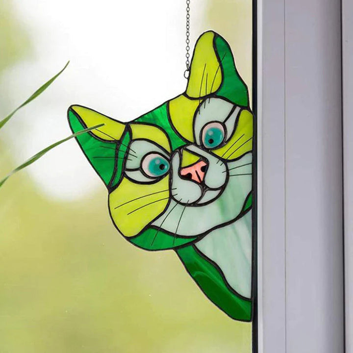CatPeek – Attrape-soleil en chat fait main pour votre fenêtre !