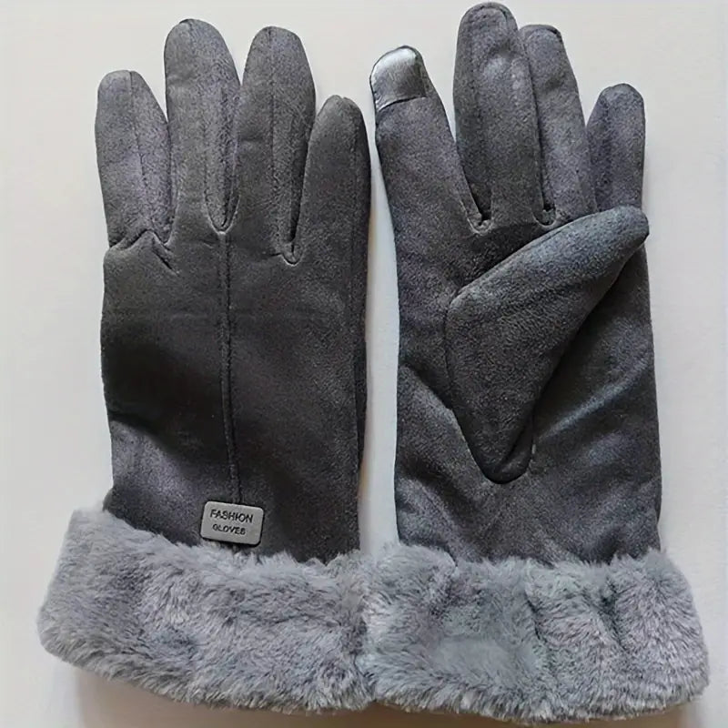 PlushPalm - Gants en velours avec renfort