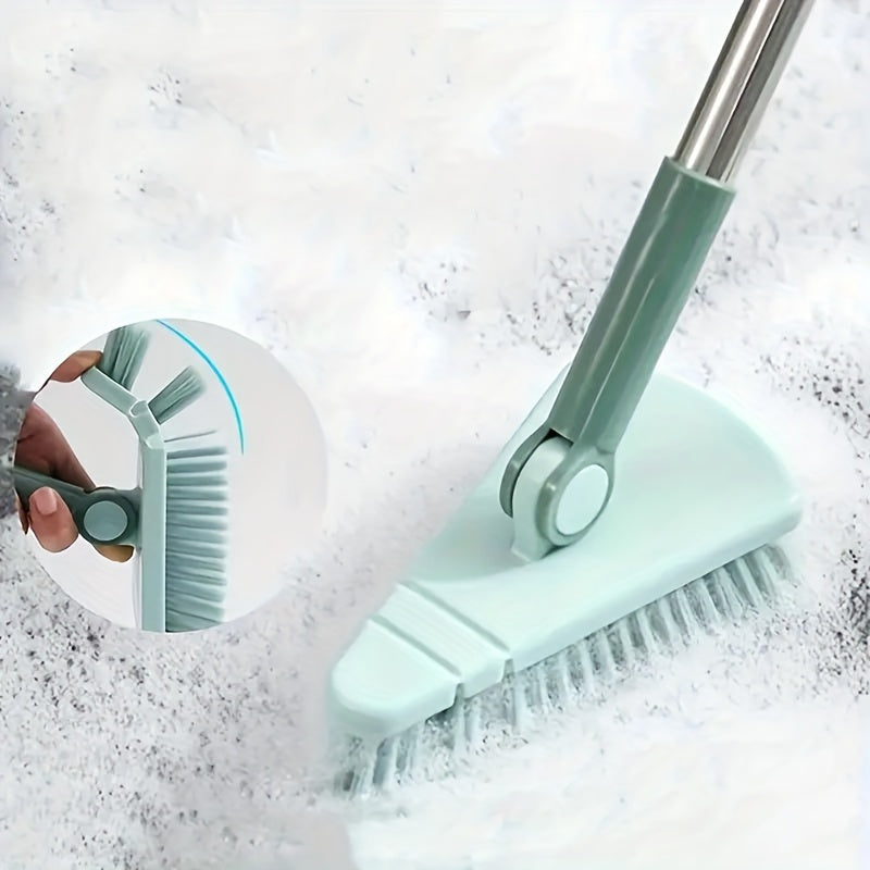 Brosse de sol multifonction SCRUBELLO | Poignée en aluminium réglable | Poils durs | Pour salle de bain, cuisine et balcon