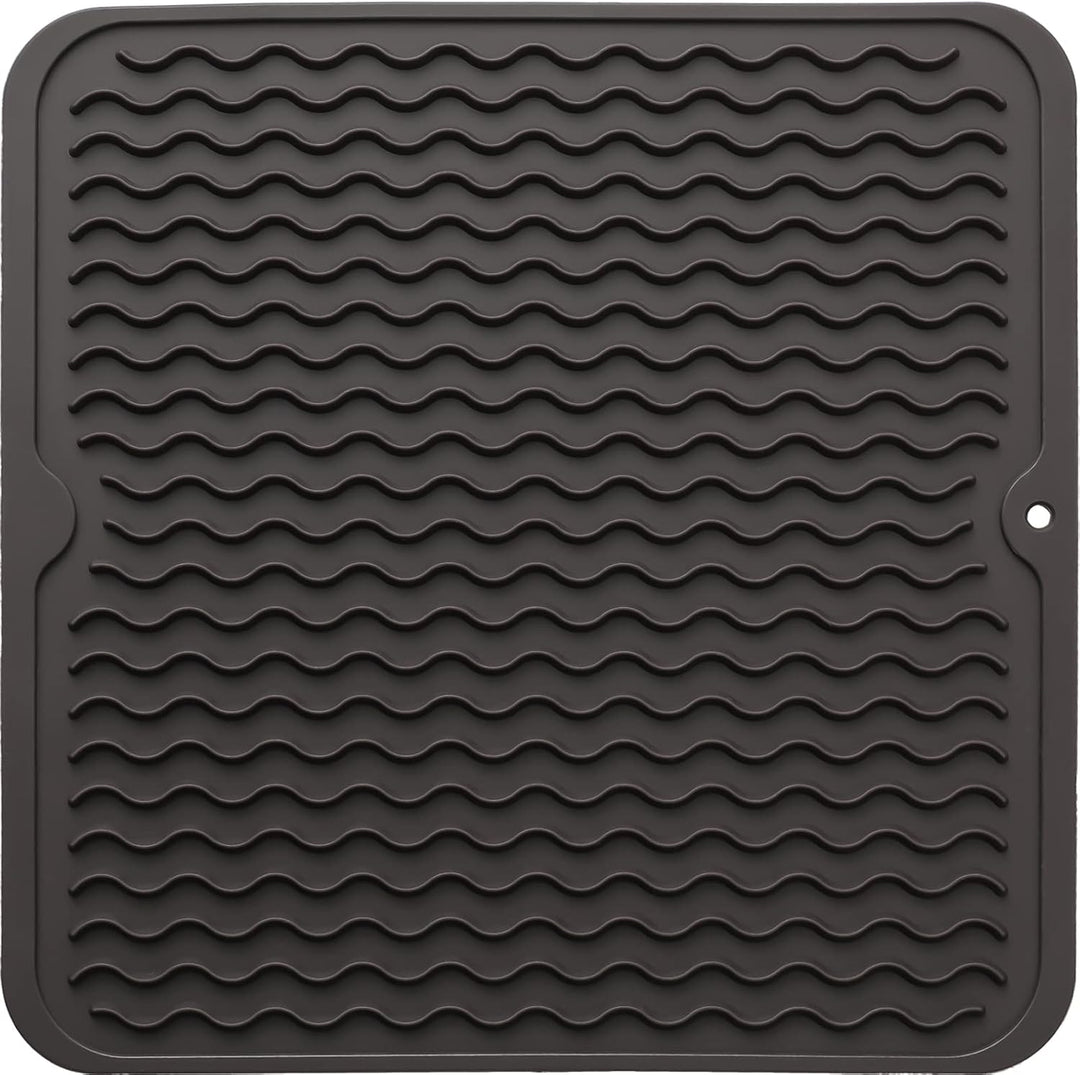 KÜCHENWELLA Tapis de Cuisine en Silicone | Résistant à la Chaleur & Antidérapant | Tapis d'égouttage, Insert de Réfrigérateur & de Tiroir | Sans BPA & Facile à Nettoyer