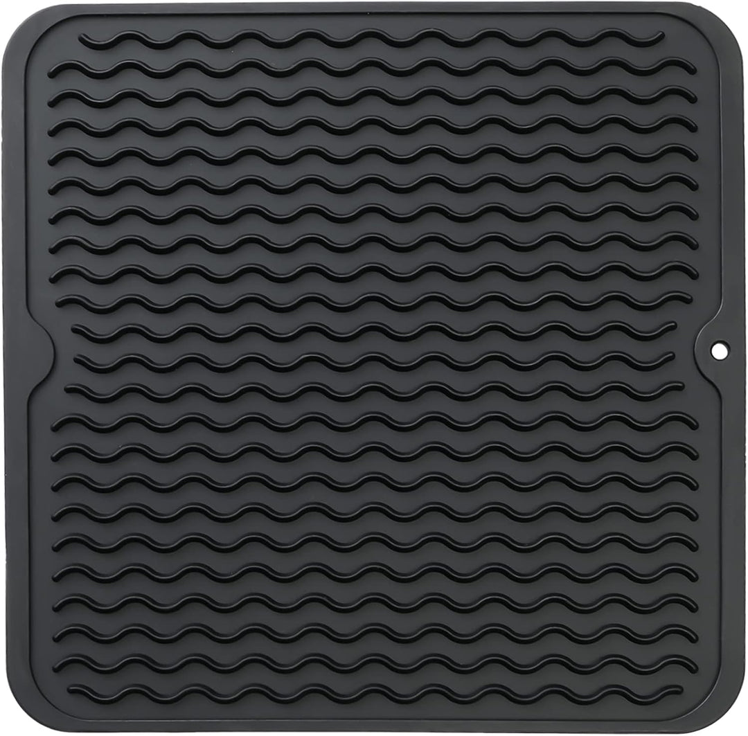 KÜCHENWELLA Tapis de Cuisine en Silicone | Résistant à la Chaleur & Antidérapant | Tapis d'égouttage, Insert de Réfrigérateur & de Tiroir | Sans BPA & Facile à Nettoyer