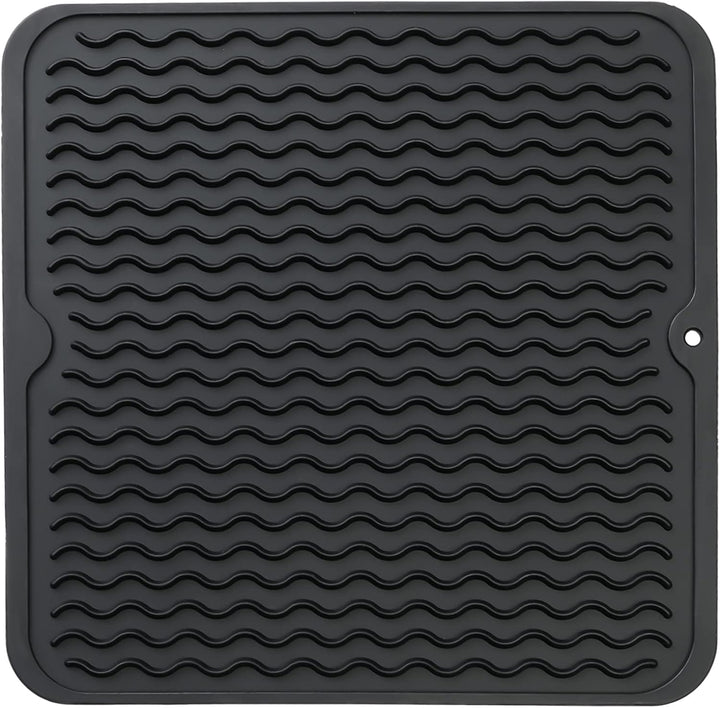 KÜCHENWELLA Tapis de Cuisine en Silicone | Résistant à la Chaleur & Antidérapant | Tapis d'égouttage, Insert de Réfrigérateur & de Tiroir | Sans BPA & Facile à Nettoyer