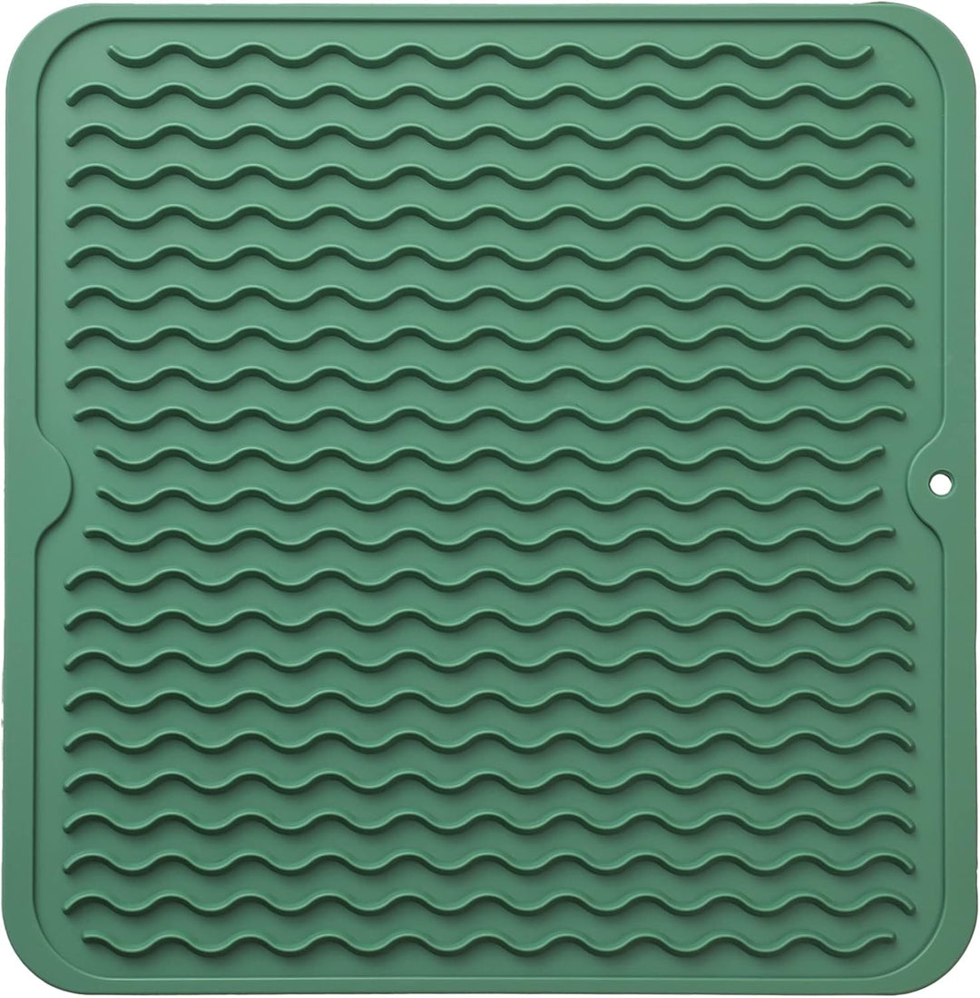 KÜCHENWELLA Tapis de Cuisine en Silicone | Résistant à la Chaleur & Antidérapant | Tapis d'égouttage, Insert de Réfrigérateur & de Tiroir | Sans BPA & Facile à Nettoyer