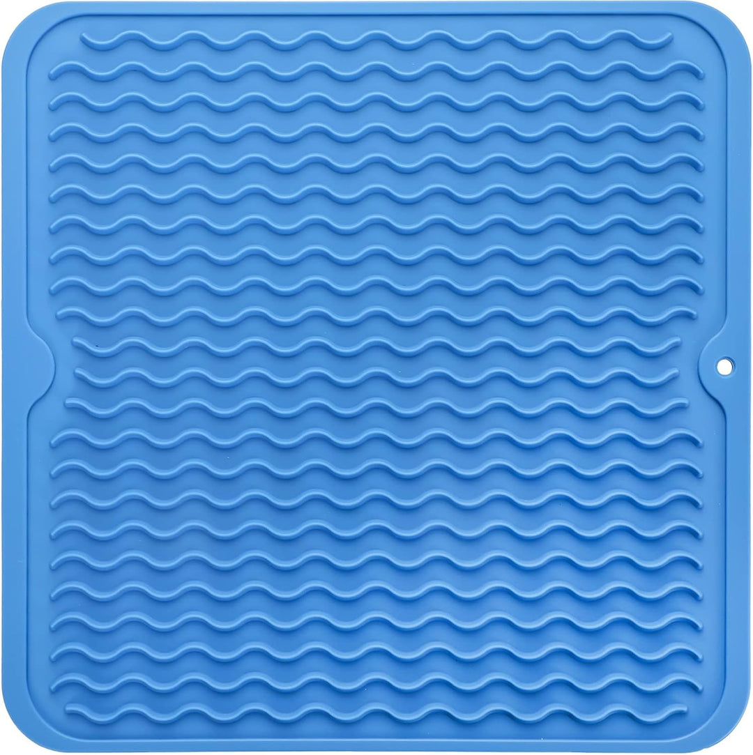 KÜCHENWELLA Tapis de Cuisine en Silicone | Résistant à la Chaleur & Antidérapant | Tapis d'égouttage, Insert de Réfrigérateur & de Tiroir | Sans BPA & Facile à Nettoyer