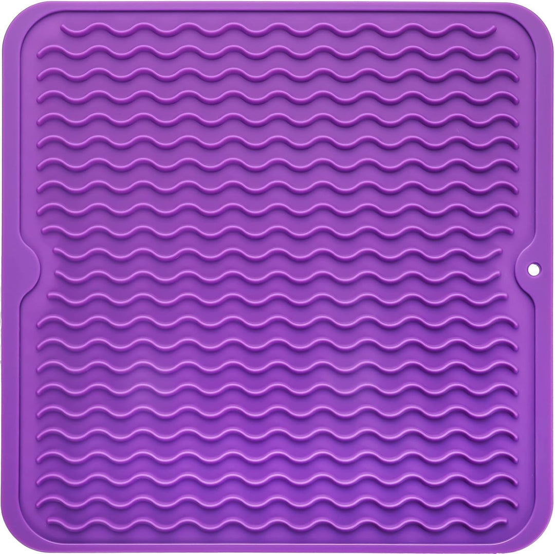 KÜCHENWELLA Tapis de Cuisine en Silicone | Résistant à la Chaleur & Antidérapant | Tapis d'égouttage, Insert de Réfrigérateur & de Tiroir | Sans BPA & Facile à Nettoyer
