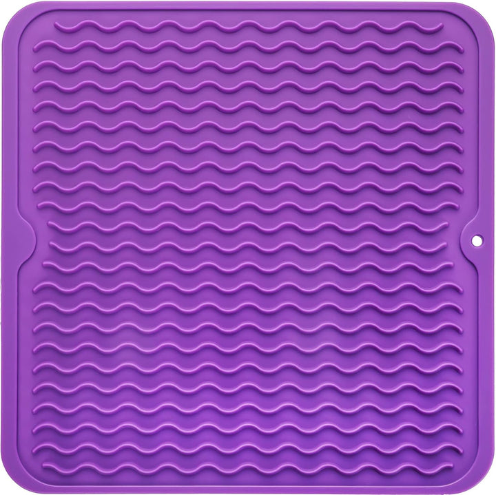 KÜCHENWELLA Tapis de Cuisine en Silicone | Résistant à la Chaleur & Antidérapant | Tapis d'égouttage, Insert de Réfrigérateur & de Tiroir | Sans BPA & Facile à Nettoyer