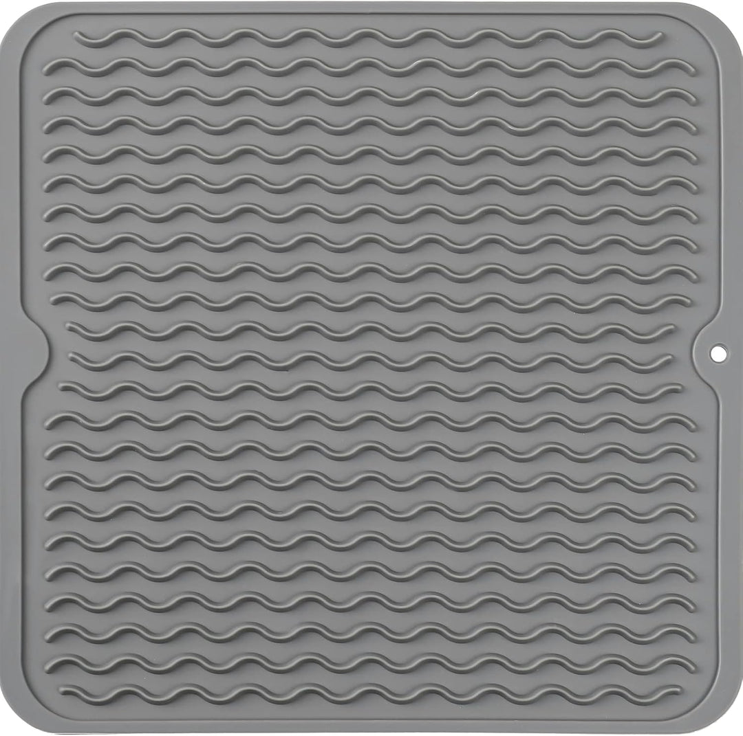 KÜCHENWELLA Tapis de Cuisine en Silicone | Résistant à la Chaleur & Antidérapant | Tapis d'égouttage, Insert de Réfrigérateur & de Tiroir | Sans BPA & Facile à Nettoyer