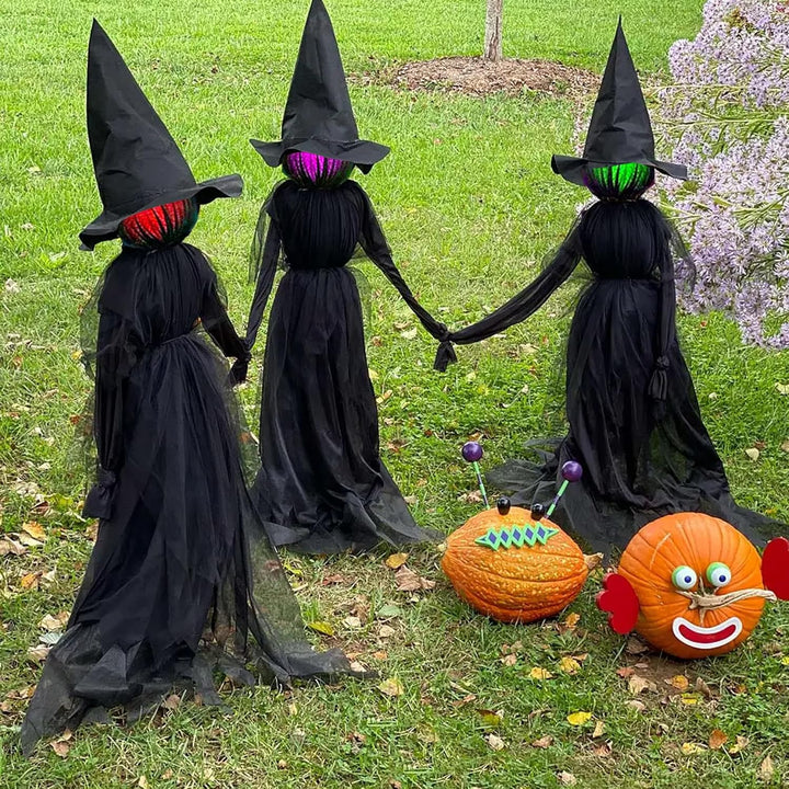 HexaGlow – Trio de sorcières Halloween lumineuses !