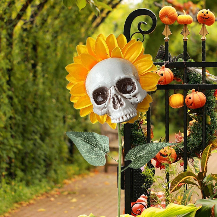 BloomSkull – La fascinante et belle fleur de tournesol, parfaite pour Halloween !