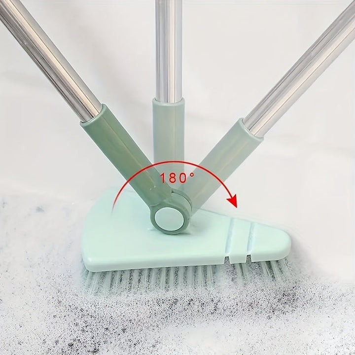 Brosse de sol multifonction SCRUBELLO | Poignée en aluminium réglable | Poils durs | Pour salle de bain, cuisine et balcon