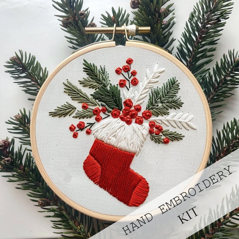 SnowStitch™ – Ensemble de broderie pour les fêtes