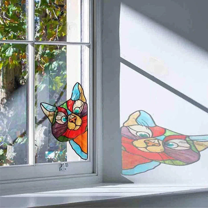 CatPeek – Attrape-soleil en chat fait main pour votre fenêtre !