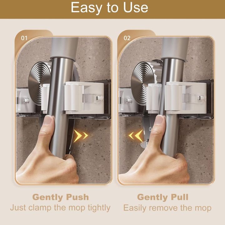 1+1 GRATUIT | GripMate – Maintien sûr pour balais et serpillières sans perçage