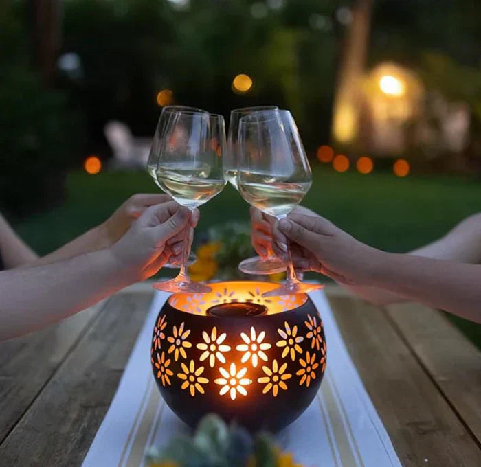 Lampe à bougie | FloraGlow | Lampe parfumée avec motif floral | Dimmable & Décorative | Céramique