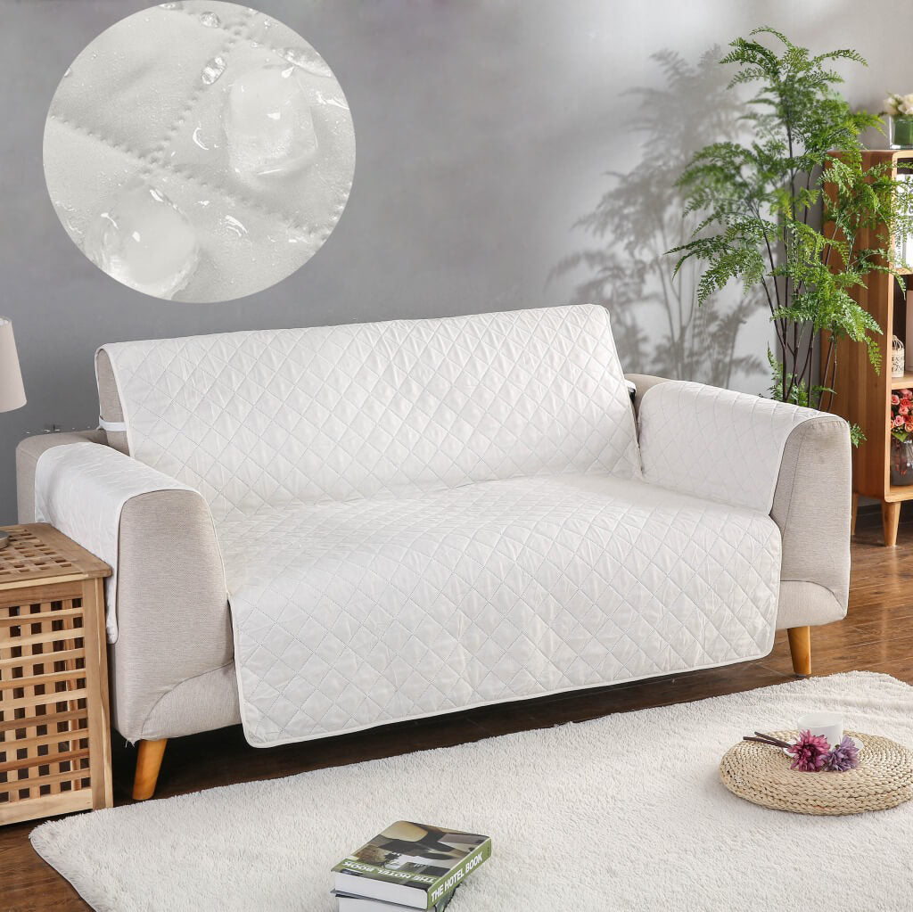 VelvetGuard Housse de canapé | Flanelle de luxe | Antidérapante & Lavable | Pour canapés 3 places jusqu'à 198 cm