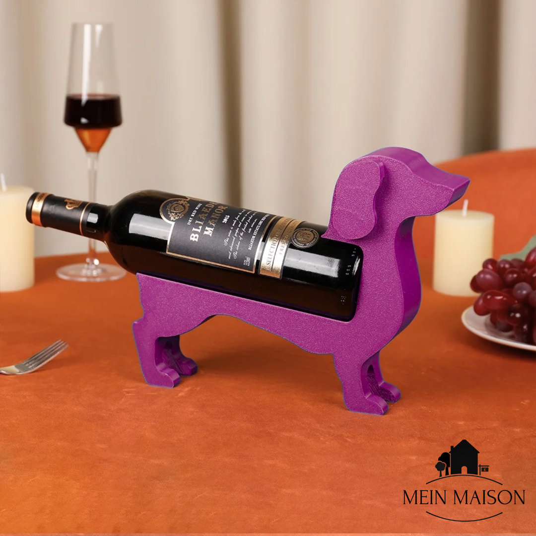 Support de bouteille de vin Dackel CorkHound | Design original | Stable & décoratif | Pour 375–500 ml