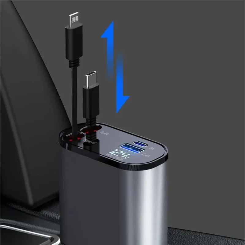 QuadCharge - Chargeur rapide enroulable pour voiture