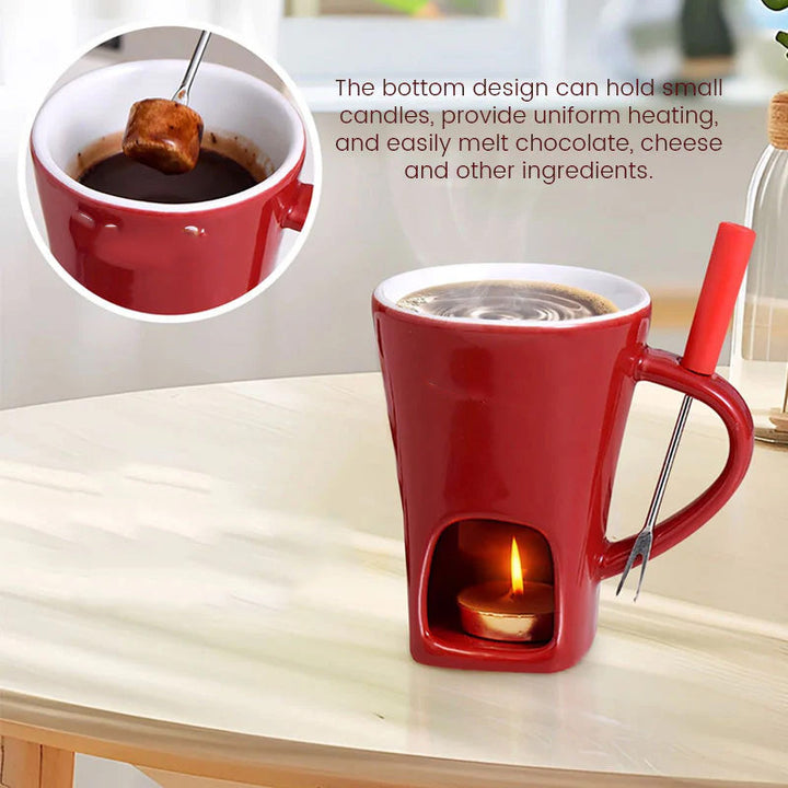 ChocoLuxe – Bol à fondue en céramique pour fromage et chocolat