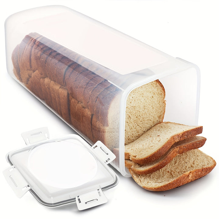 Boîte à pain Slice&Store avec aide à la coupe | Hermétique & sans BPA | 30 × 15 × 15 cm | Garde le pain frais plus longtemps