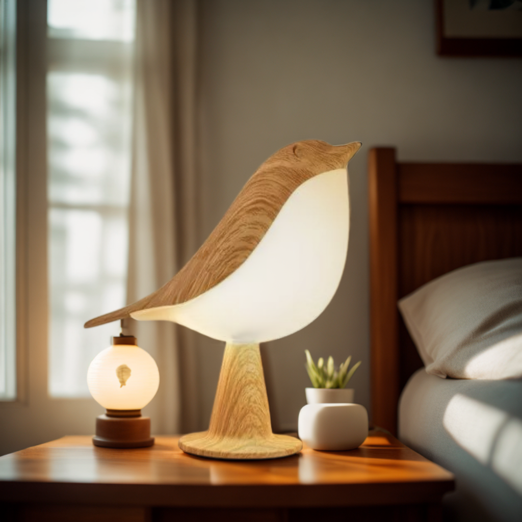 Lampe de nuit à douce lueur en forme d’oiseau